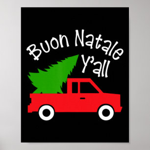 Poster Buon natale italian christmasy#39;toda curiosa itá