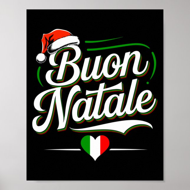 Poster Buon Natale Italian Family Christmas Italy Pride H (Frente)