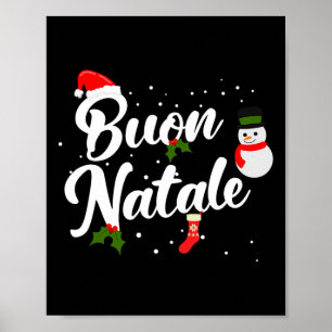 Poster Buon natale italiano christmas