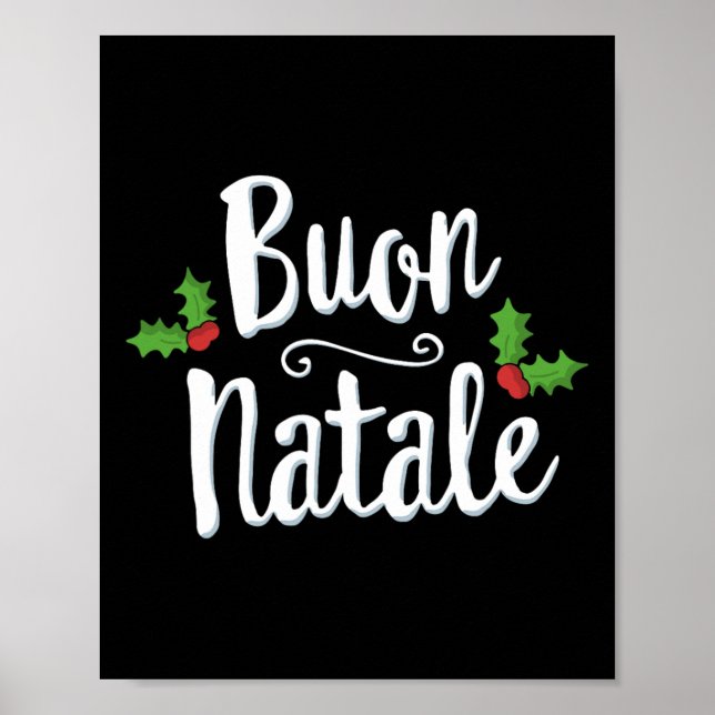 Poster Buon Natale Italy Pride Xmas Holiday Italiano Chri (Frente)