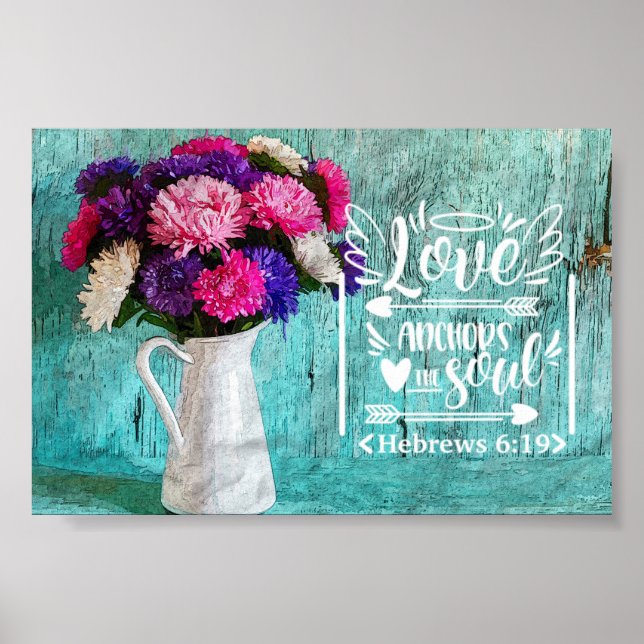 Poster Buquê | Âncoras De Amor A Alma (Frente)