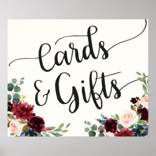 Poster Buquê Borgonha Cartões e presentes
