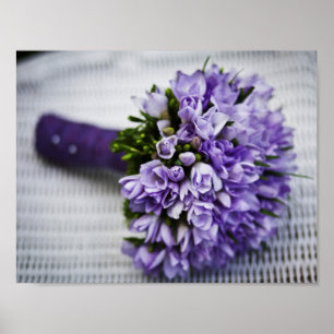 Póster Buquê de Casamento Roxo