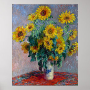 Poster Buquê de Claude Monet dos girassóis