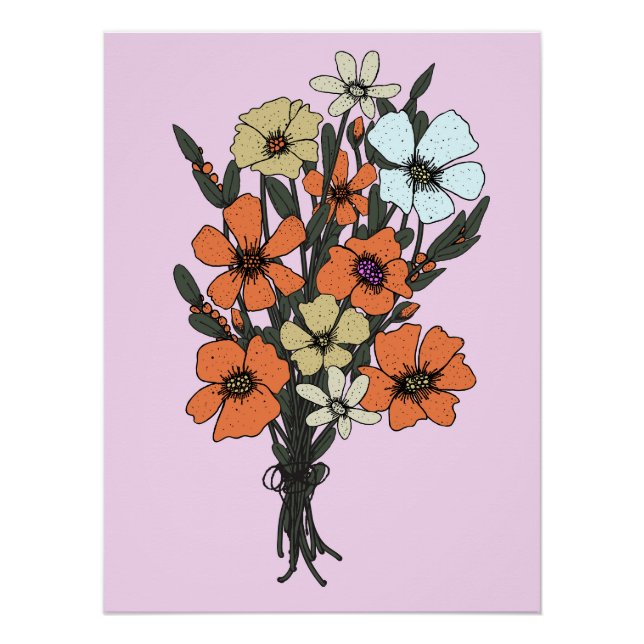 Póster Buquê de Flores (Frente)