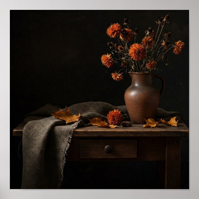 Poster Buquê de flores em Jug (Frente)