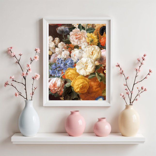 Poster Buquê de Flores em um Vaso Esculpido, J. Eliaert (Criador carregado)