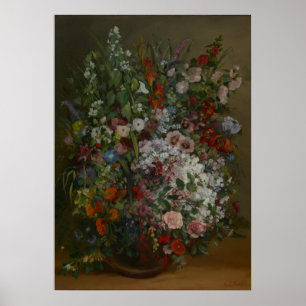 Poster Buquê de Flores em Vaso por Gustave Courbet
