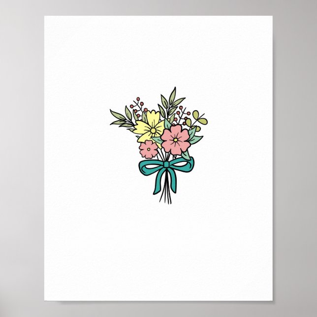 Poster Buquê de flores, floral, colorido (Frente)