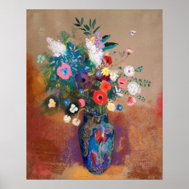 Poster Buquê de Flores por Odilon Redon (Frente)