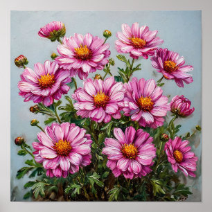 Poster Buquê de Flores Rosas Vida Suspensa Floral Elegant