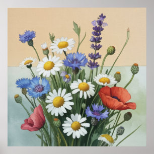 Poster Buquê de Flores Silvestres de Verão