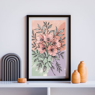 Poster Buquê de Flores Vintage