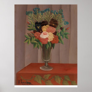 Poster Buquê de Flores Vintage Henri Rousseau
