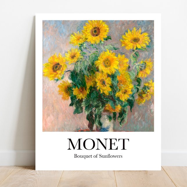 Poster Buquê de Girassóis por Claude Monet (Brighten Your Space: Monet's Sunflowers! High-quality art poster)