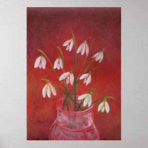 Poster Buquê de Gotas de Neve