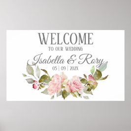 Poster Buquê de Rosas Cor-de-Rosa Casamento
