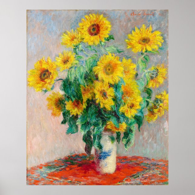 Poster Buquê de Sunflower Claude Monet (Frente)