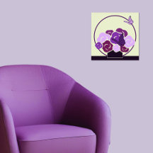 Buquê e Borboletas de Uva Mauve Roxo