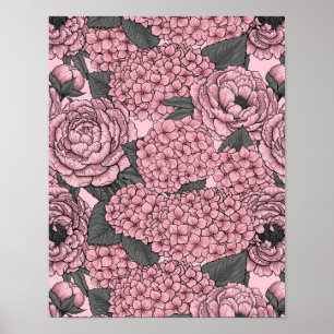Poster Buquê Floral a rosa