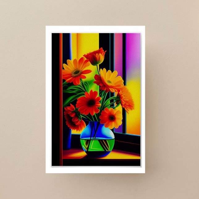 Poster Buquê Floral Artístico a Cores Negrito (Criador carregado)