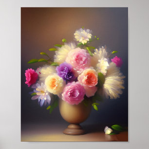 Poster Buquê floral de pastel suave