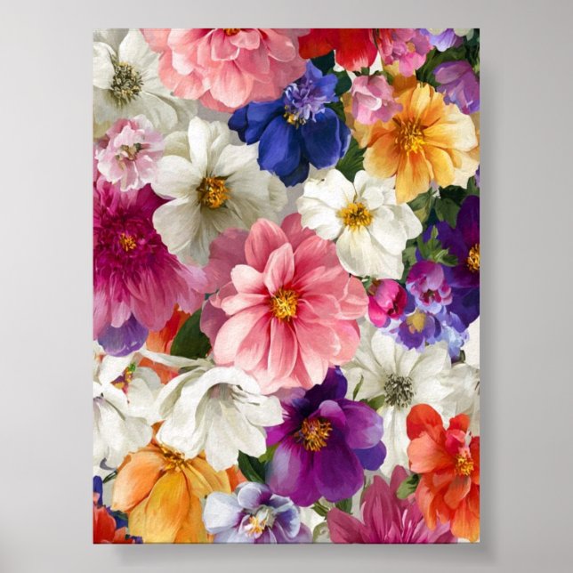 Poster Buquê Floral Elegante – Arranjo de Flores Romântic (Frente)