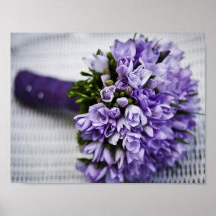 Póster Buquê nupcial do açafrão da lavanda