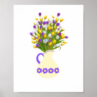 Buquê Tulip no vaso amarelo