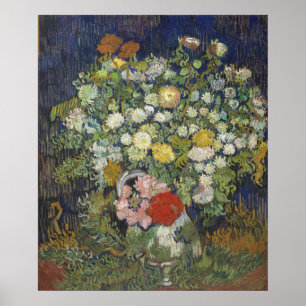 Poster Buquê Van Gogh Flores Vase Painting