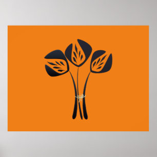 Poster Buquê Vermelho de Estilo de Deco de Arte Personal
