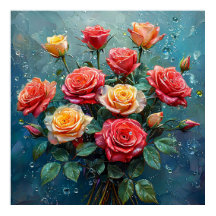 Buquê vibrante de rosas