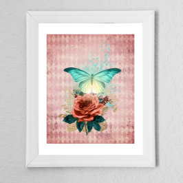 Poster Buquê Vintage Luna Moth