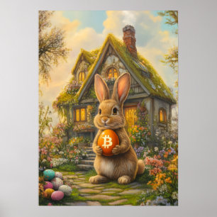 Poster Buraco De Coelho De Casco De Ovos De Bitmoney
