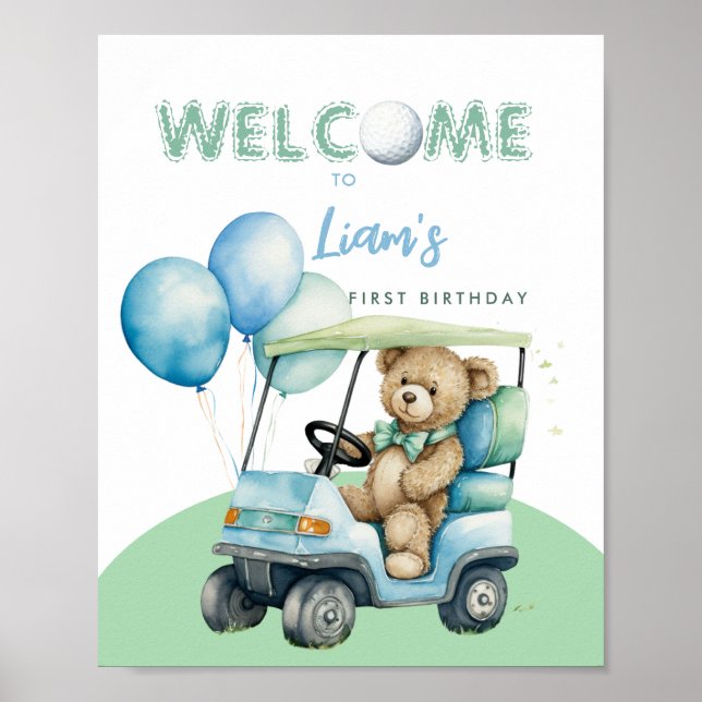 Poster Buraco Em Um Golf Boy Primeiro Sinal De Boas-Vinda (Frente)