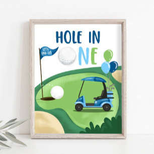 Poster Buraco em um Golf Par Tee Boy Primeiro Sinal de An