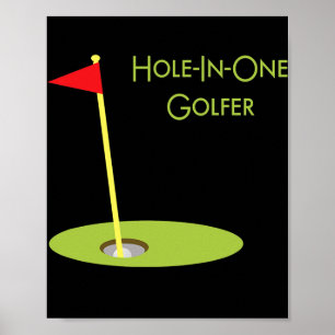 Poster Buraco Em Um Golfista O Esporte Pensava Design De