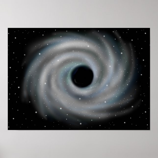 Poster Buraco negro. Abismo do universo. (Frente)