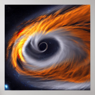 Poster Buraco Negro no Espaço