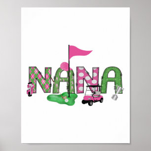 Poster Buraco Rosa Golf Nana Numa Garota primeiro anivers