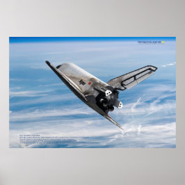 Poster Buran: Lendário Ônibus Espacial Soviético em Vôo