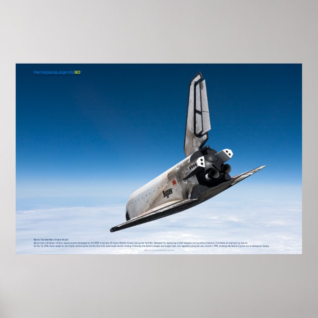Poster Buran Spaceplane: Cloud Descent (Frente)