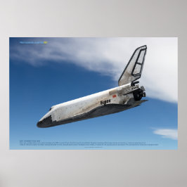 Poster Buran Spaceplane Descending Through Clouds