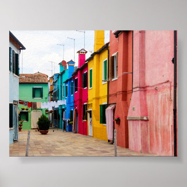 Poster Burano houses (Frente)