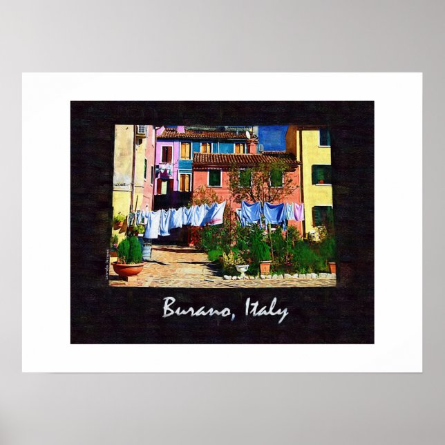 Póster Burano Itália (Frente)