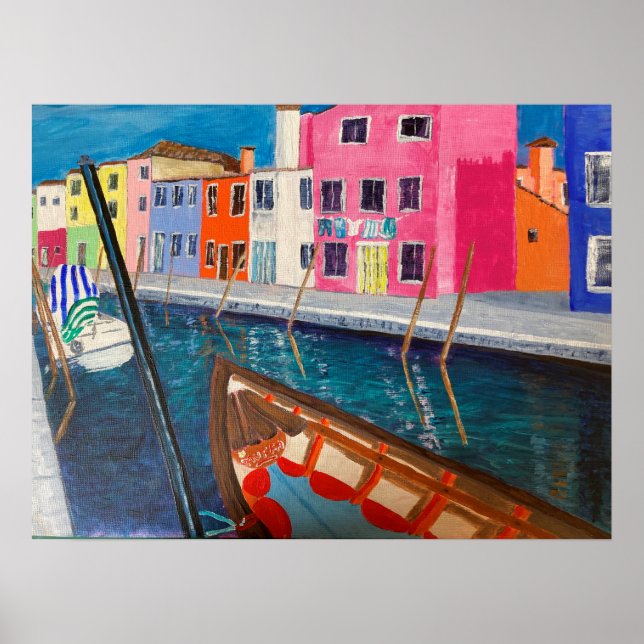 Poster Burano Veneice Itália (Frente)