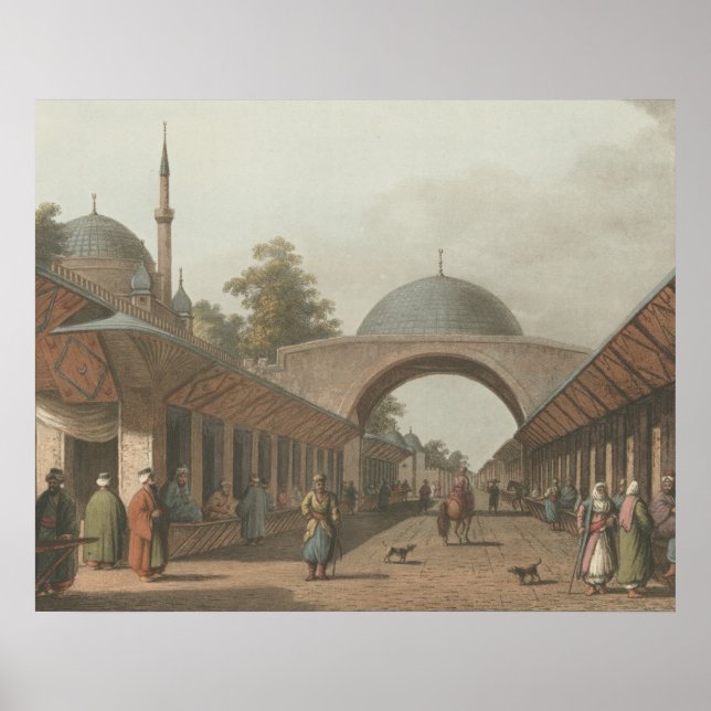 Poster Burgas Ottoman Turk Market na Bulgária (Frente)