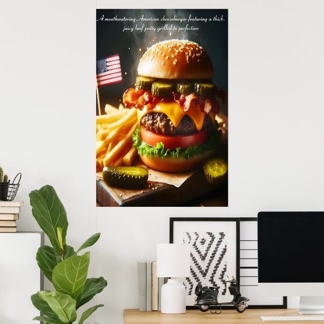 Poster Burger Bliss All-American 24x36 (Escritório em casa)