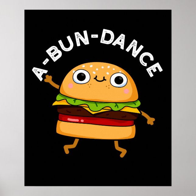 Poster Burger Dançado Engraçado Dançante A-bun BG (Frente)