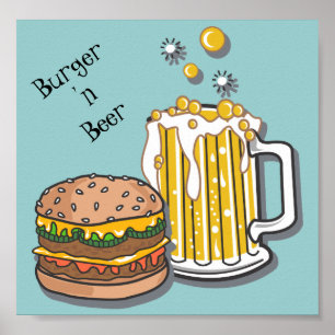 Poster Burger e Beer